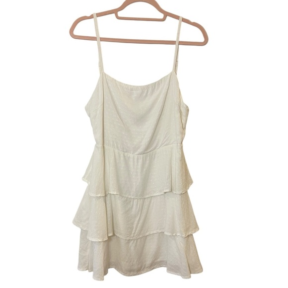 Lovers and Friends tiered mini dress eyelet white Y2K medium NWT summer - Picture 2 of 12